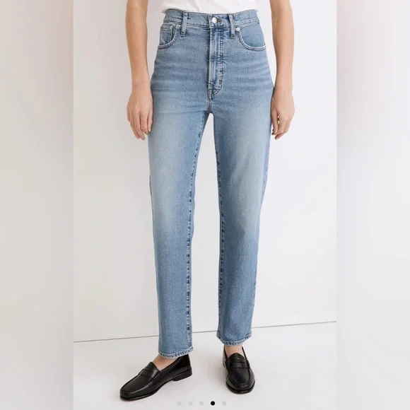 Madewell Women’s The Perfect Vintage Straight Cropped Jean in Montville Wash - Picture 7 of 8